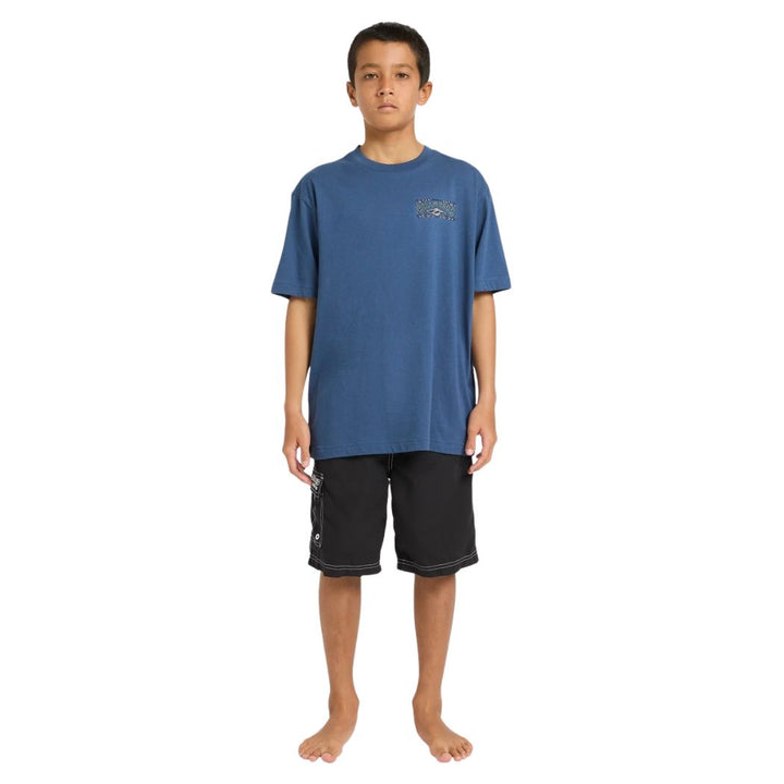 Billabong Boys Heritage Arch Tee Dark Denim