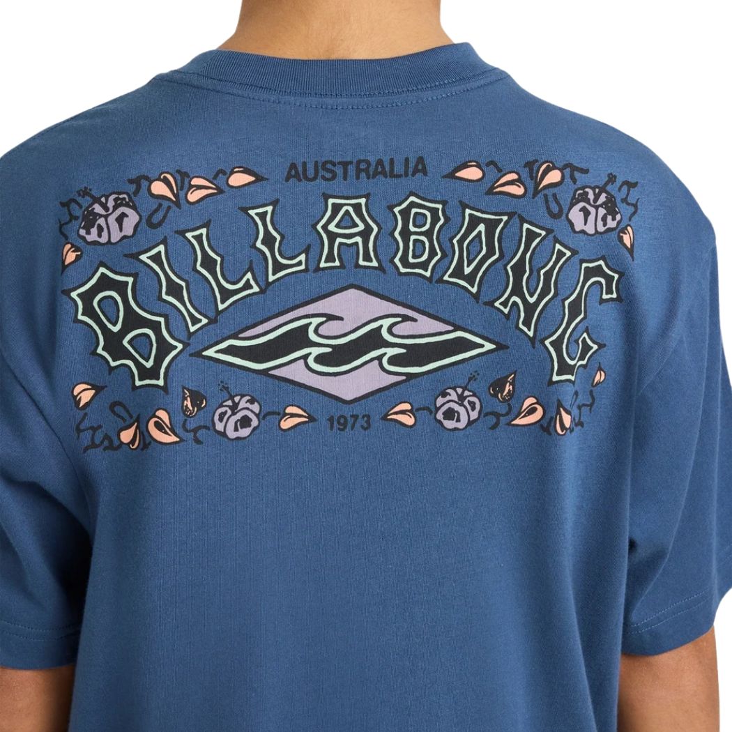 Billabong Boys Heritage Arch Tee Dark Denim