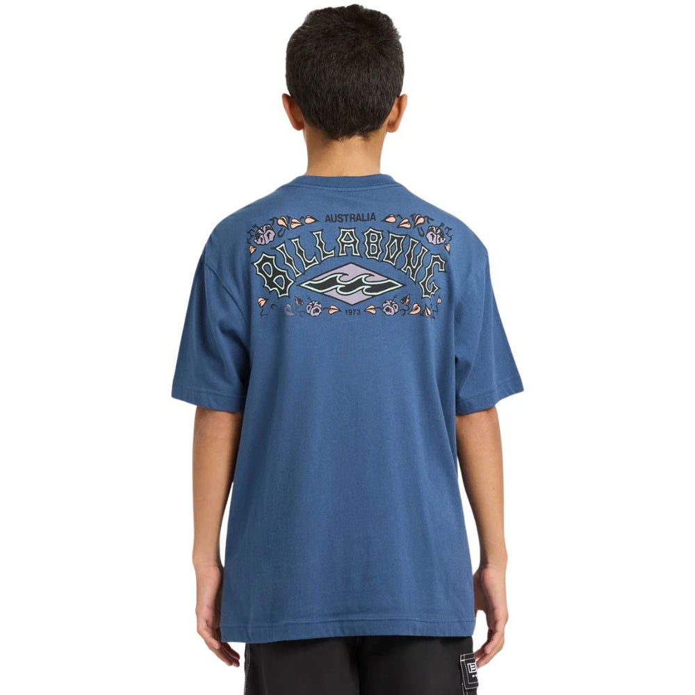 Billabong Boys Heritage Arch Tee Dark Denim