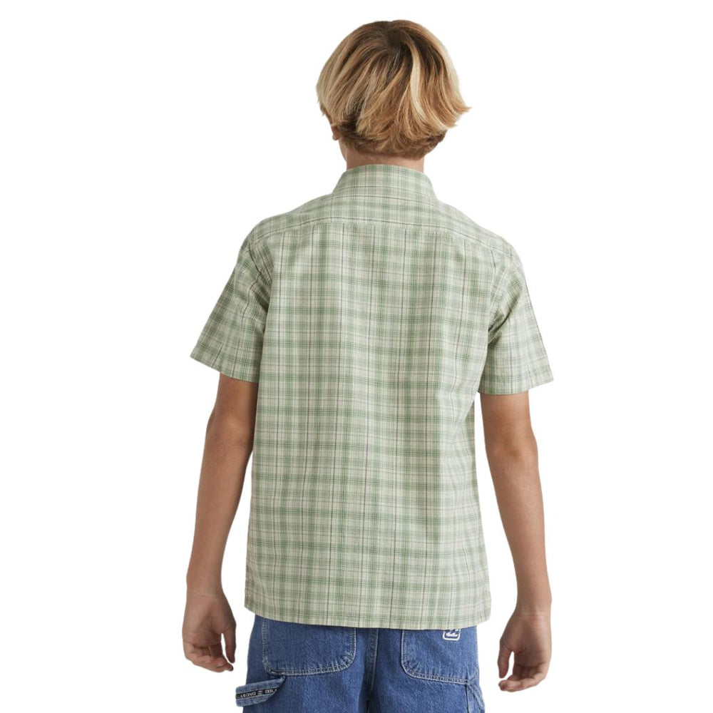 Billabong Boys Mogul Check Short Sleeve Shirt Oatmeal
