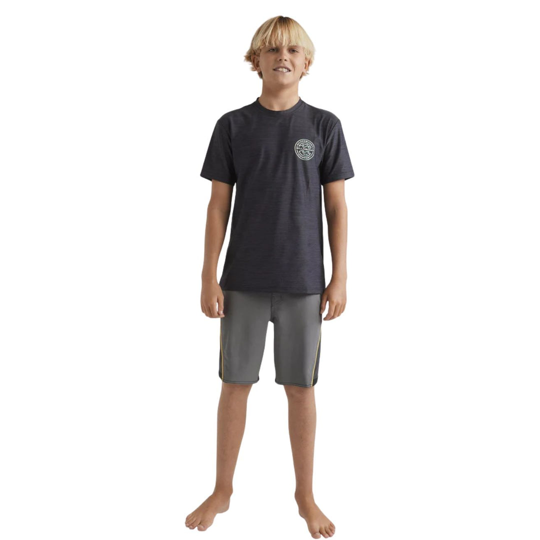 Billabong Boys Rotor Shoreline Short Sleeve Black Heather