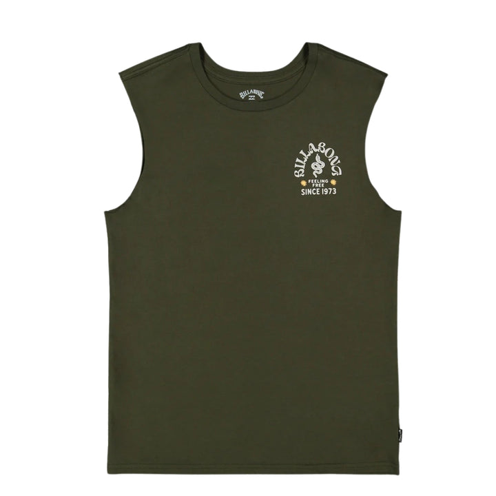 Billabong Boys Snakey Arch Muscle Dark Military