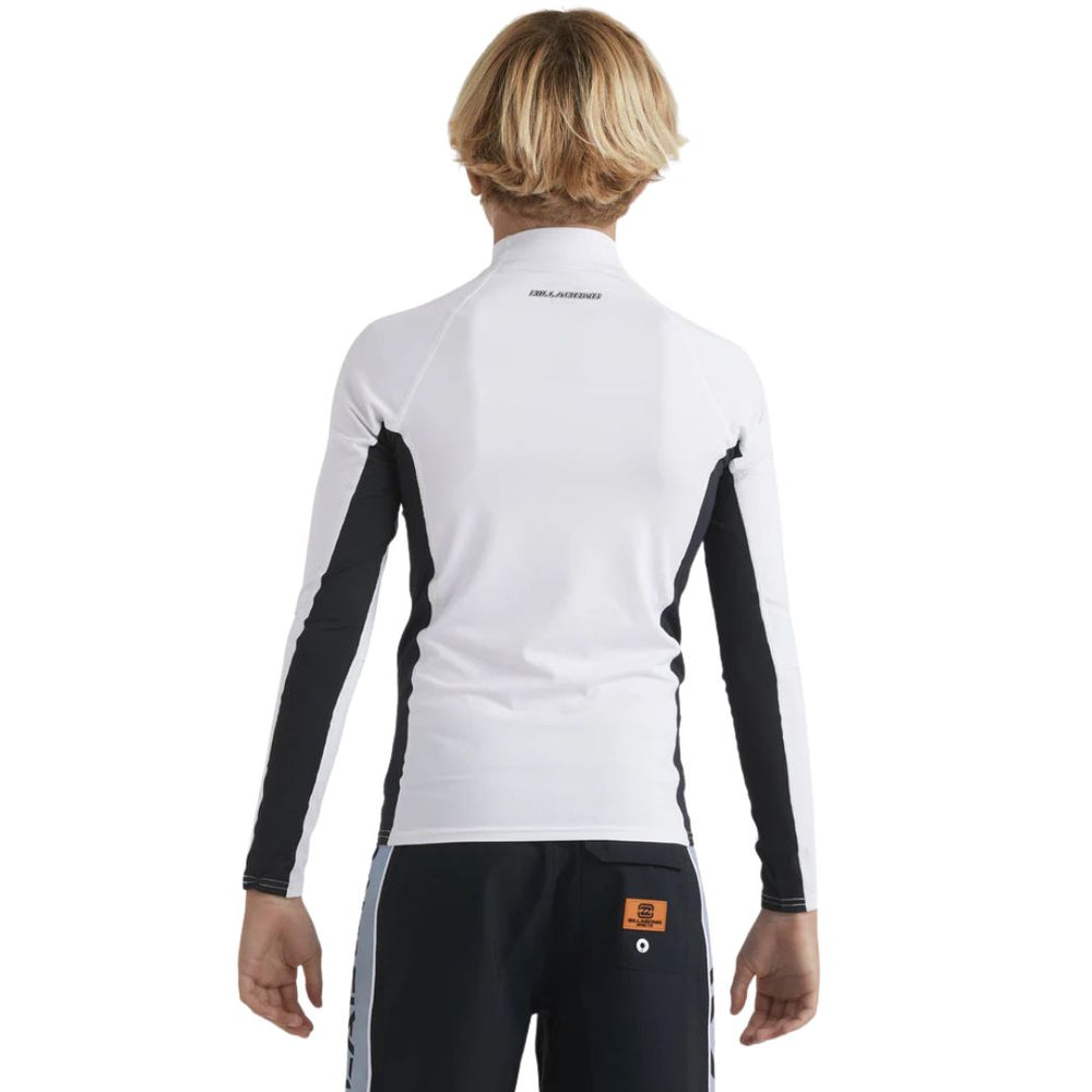 Billabong Boys Spec 73 Long Sleeve Rash Vest White