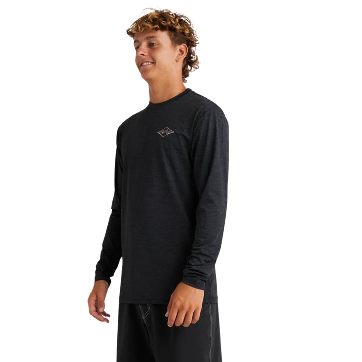 Billabong Diamond Shoreline Loose Fit Rash Shirt Black Heather
