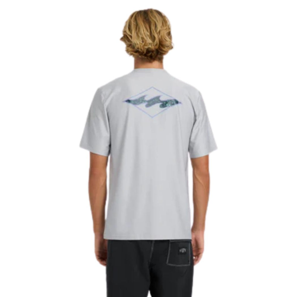 Billabong Diamond Shoreline Loose Fit SS Rash Shirt Light Grey Heather