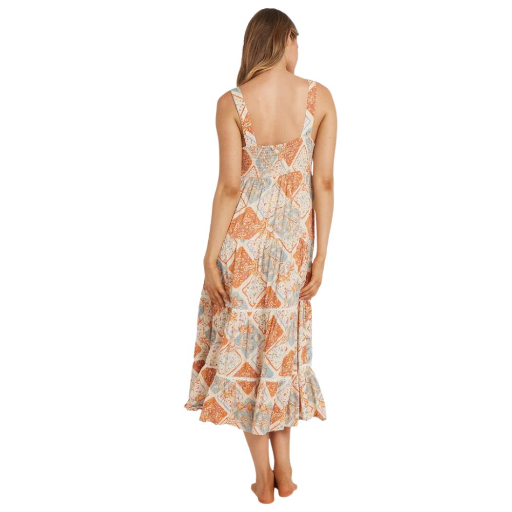 Billabong Forever Folk Shine Midi Dress Whitecap