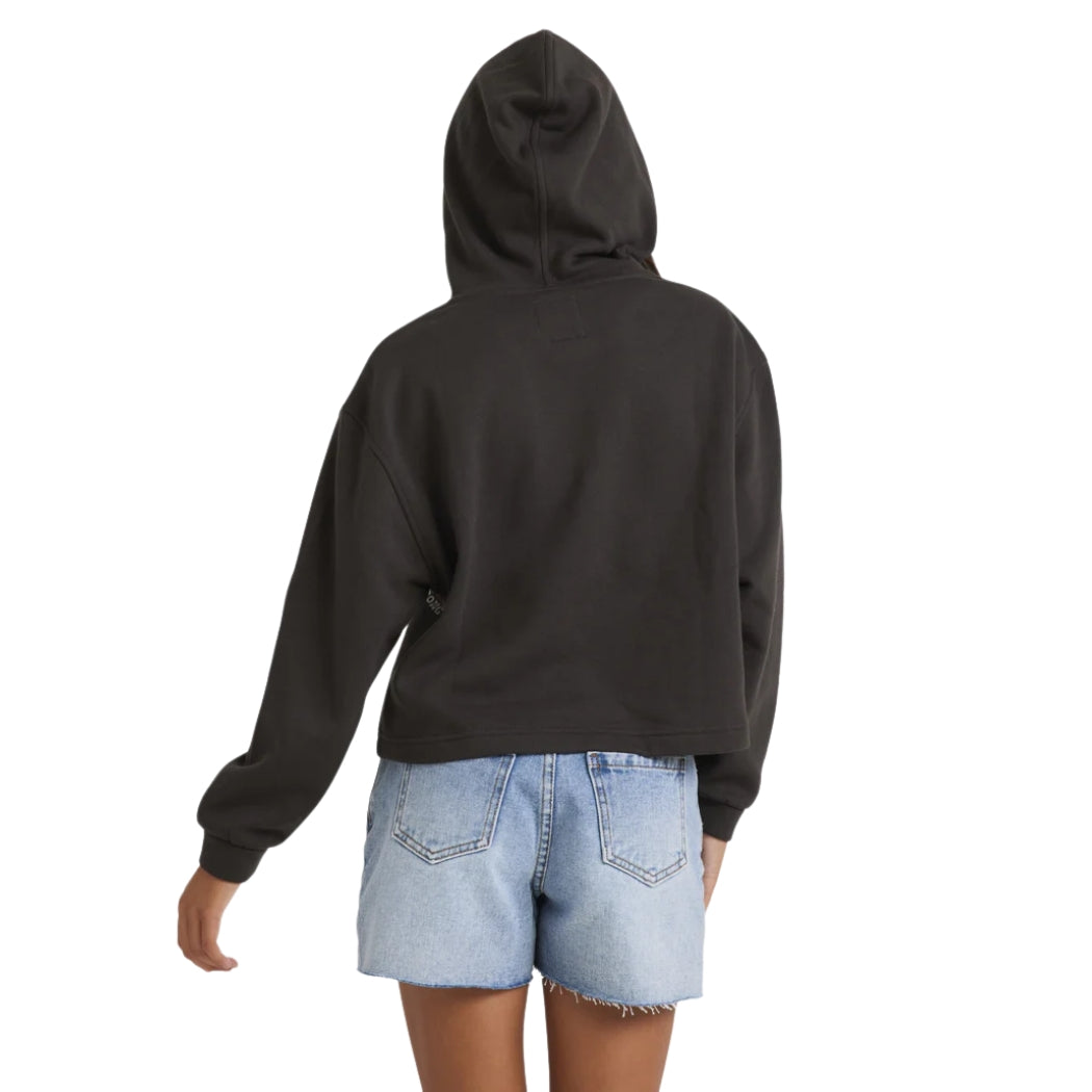 Billabong Girls Paradise Stamp Hoodie Off Black