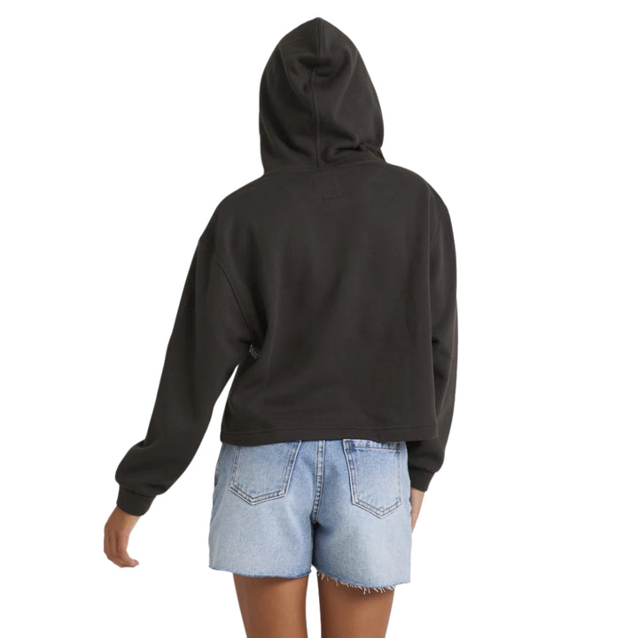 Billabong Girls Paradise Stamp Hoodie Off Black