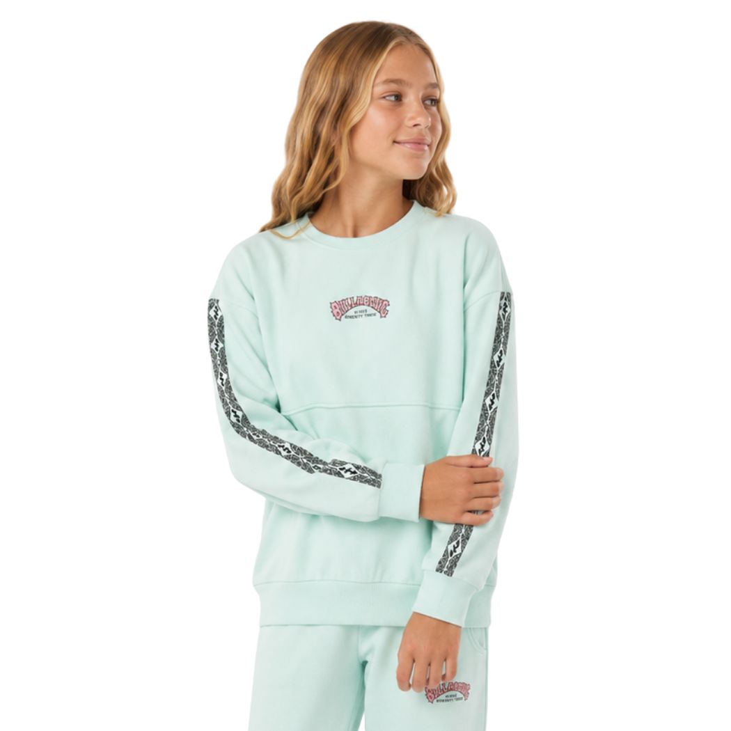 Billabong Girls Wave Of The Day Crew Mint Chip