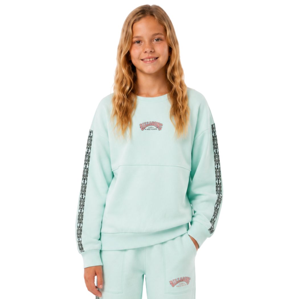 Billabong Girls Wave Of The Day Crew Mint Chip