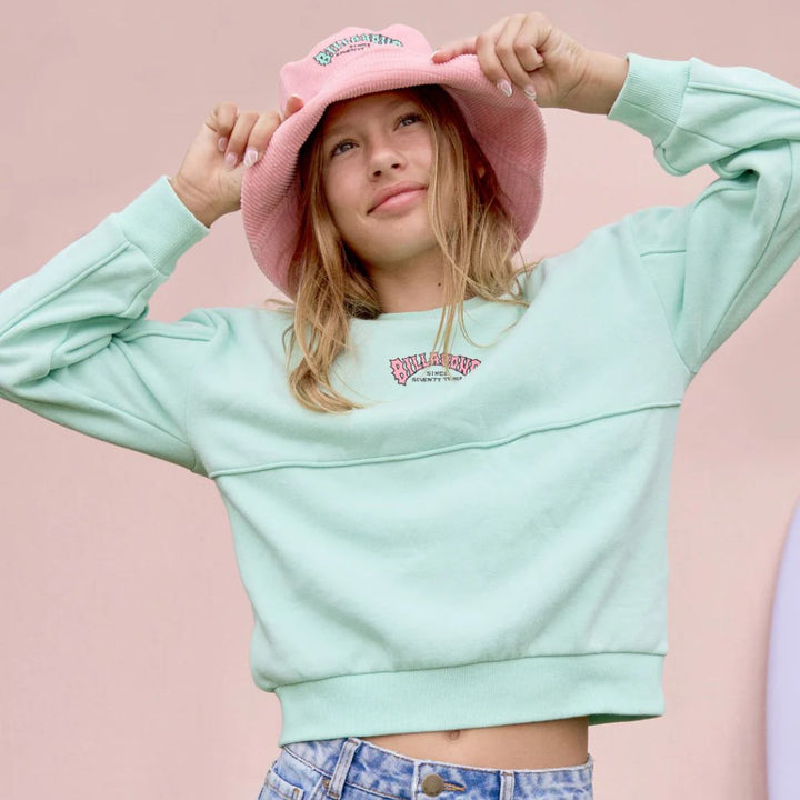 Billabong Girls Wave Of The Day Crew Mint Chip