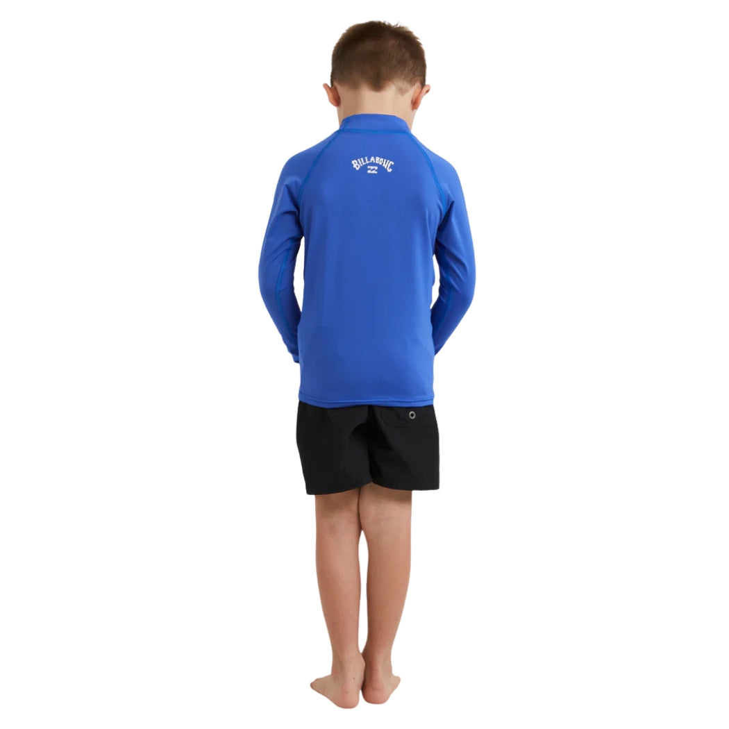 Billabong Groms All Day Arch LS Rash Vest Cobalt
