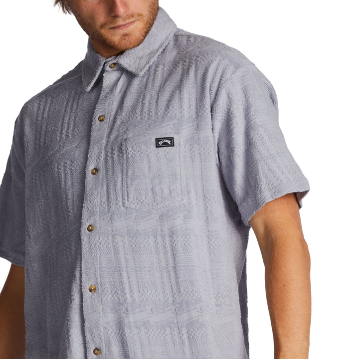 Billabong Loafer Button Up Shirt Grey Violet
