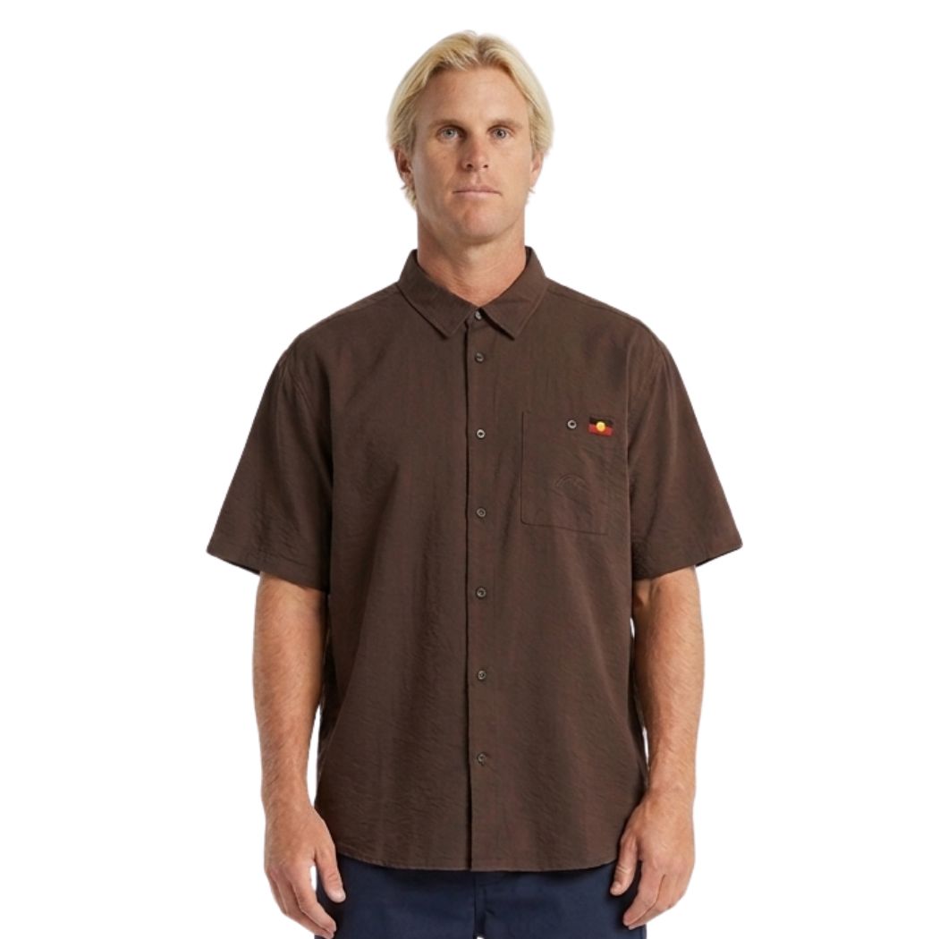 Billabong Otis Flag Short Sleeve Shirt Chocolate