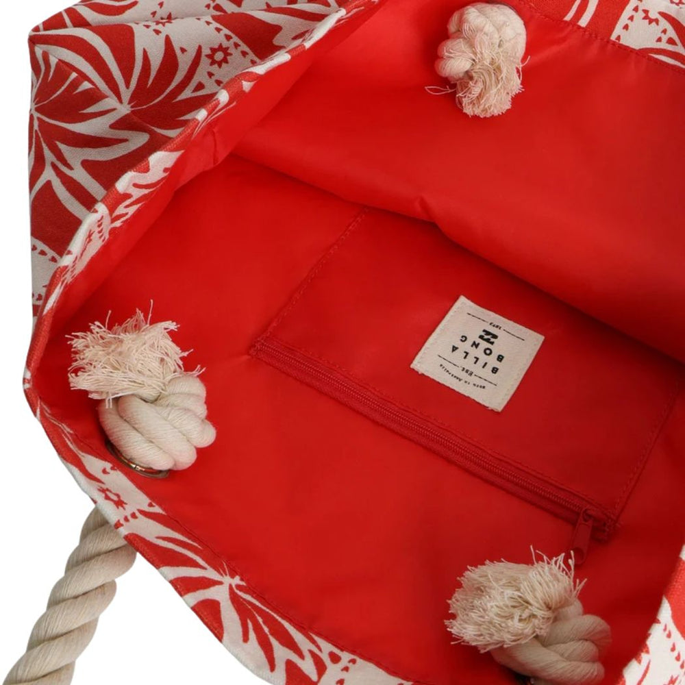 Billabong Row Of Palms Beach Bag Red Aloha