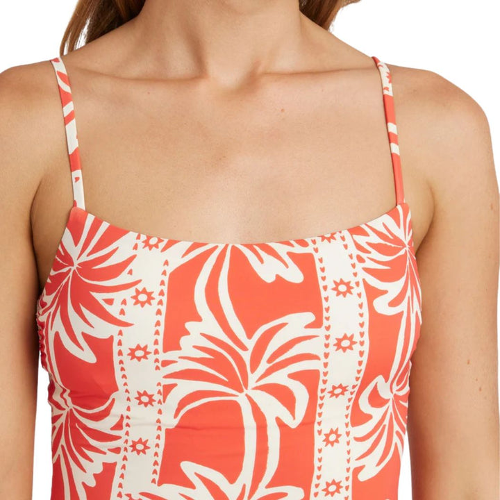 Billabong Row Of Palms Bella One Piece Red Aloha