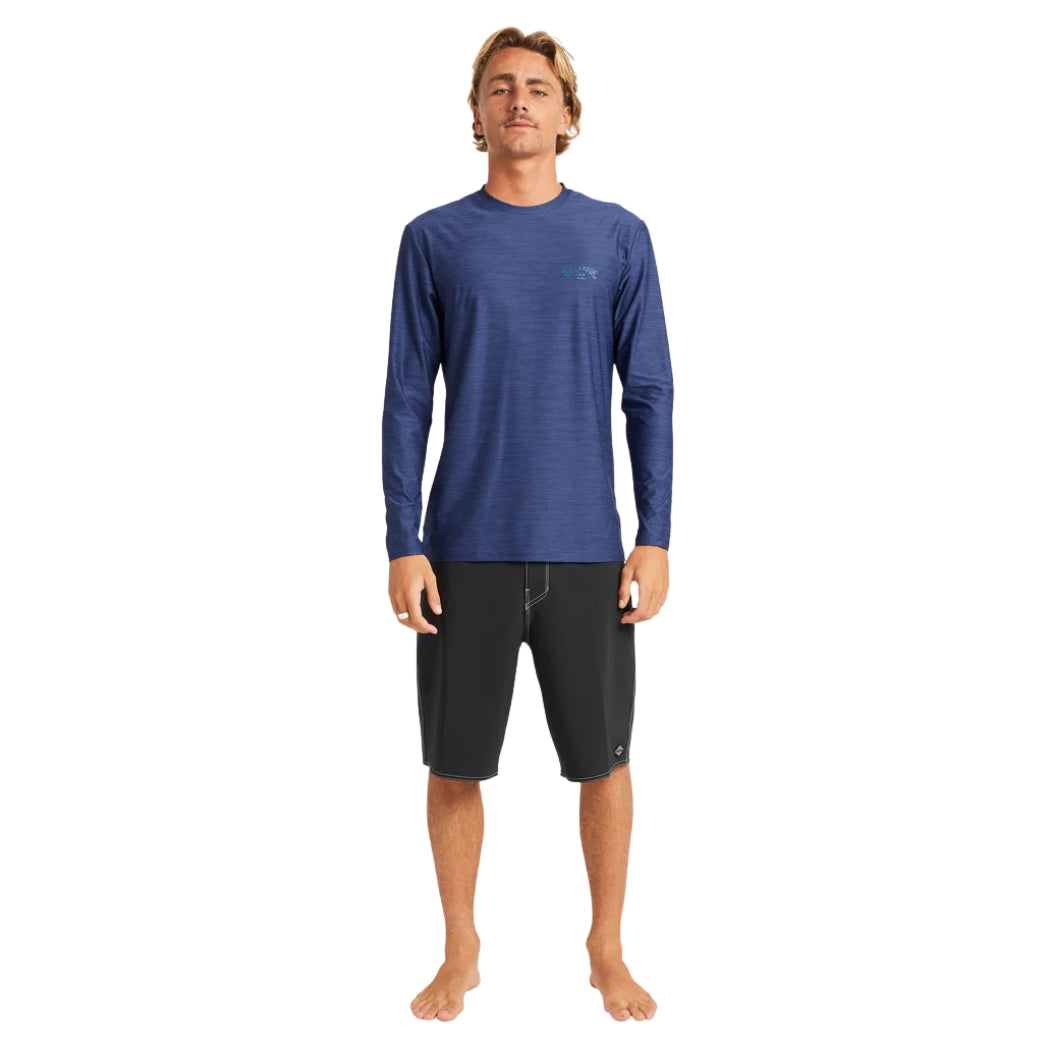 Billabong Shoreline Loose Fit Long Sleeve Rash Shirt Denim Heather