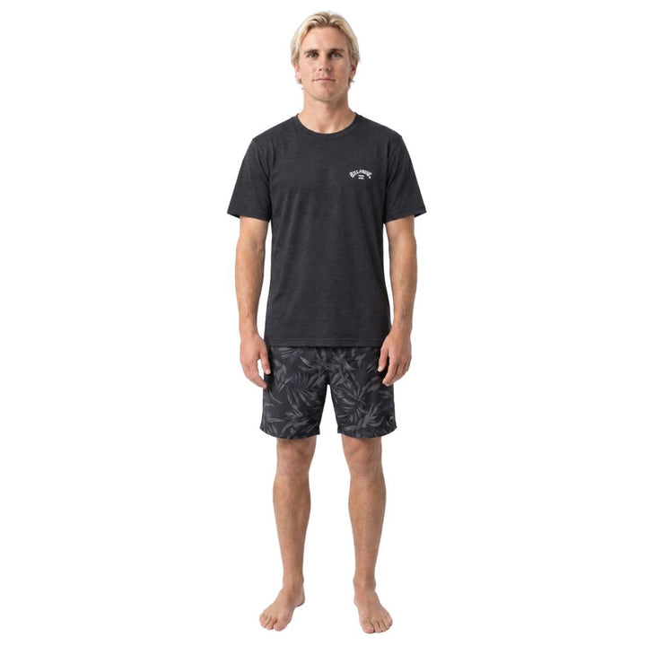 Billabong Shoreline Loose Fit SS Rash Shirt Black Heather