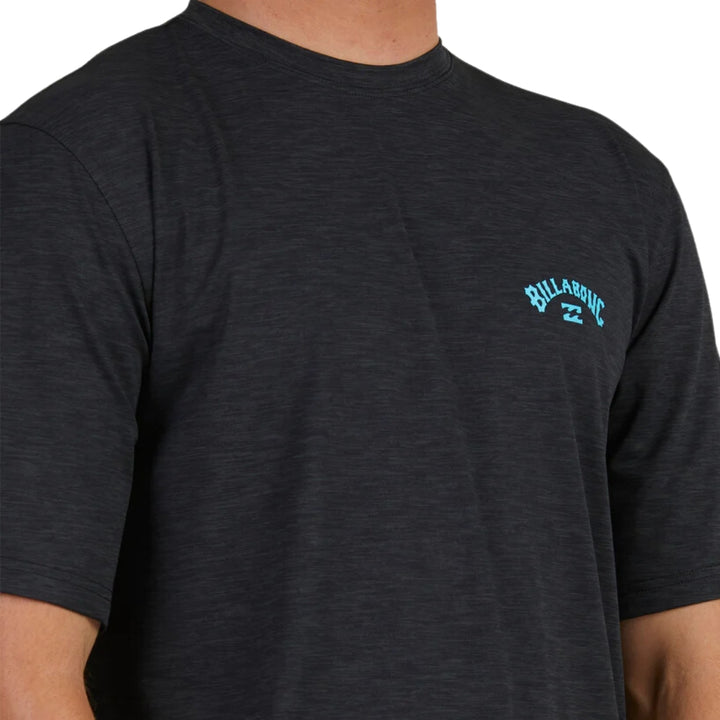 Billabong Shoreline Loose Fit Short Sleeve Rash Shirt Black Heather