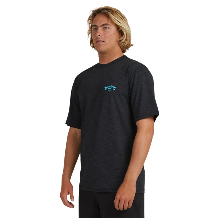 Billabong Shoreline Loose Fit Short Sleeve Rash Shirt Black Heather