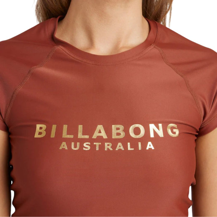 Billabong Society Foil Short Sleeve Sunshirt Cowhide