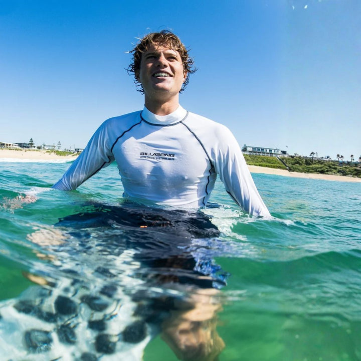 Billabong Spec 73 Performance Fit LS Rash Vest White