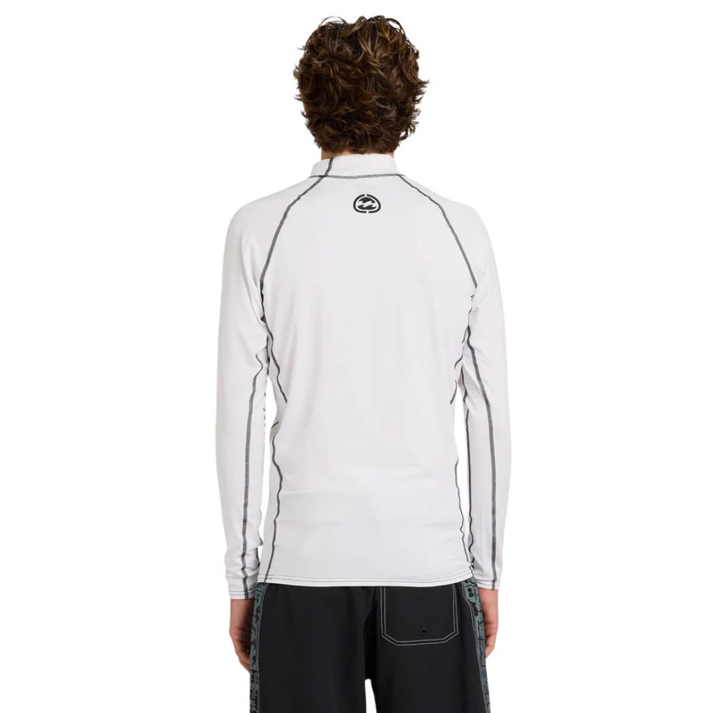 Billabong Spec 73 Performance Fit LS Rash Vest White