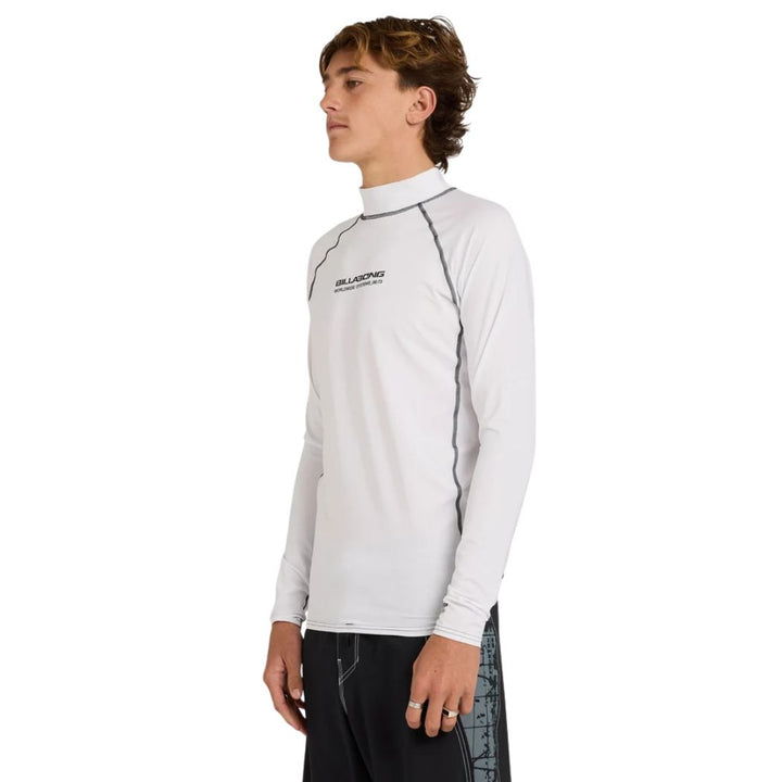 Billabong Spec 73 Performance Fit LS Rash Vest White