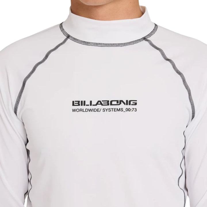 Billabong Spec 73 Performance Fit LS Rash Vest White