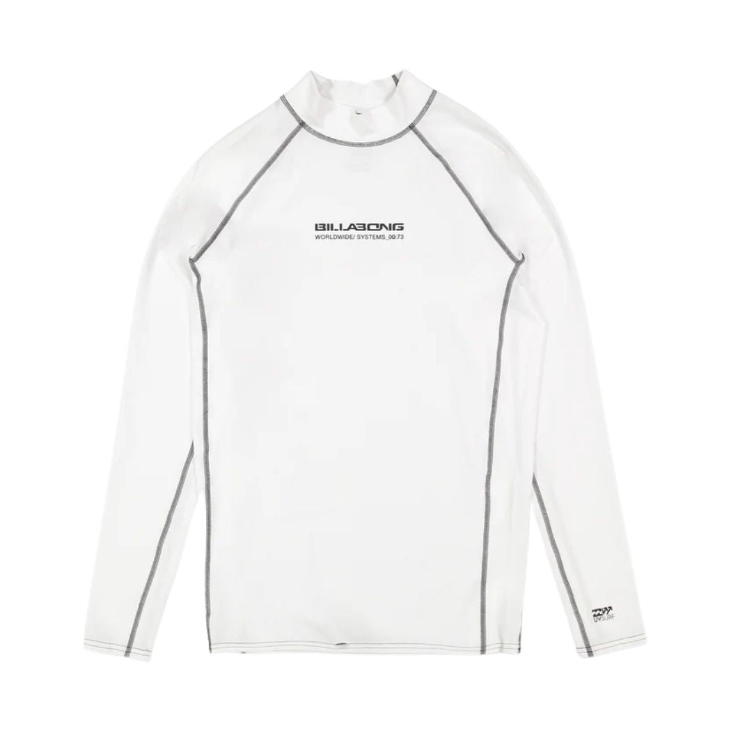 Billabong Spec 73 Performance Fit LS Rash Vest White