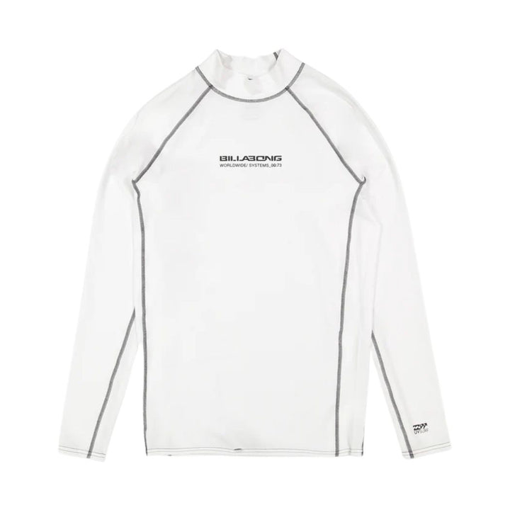 Billabong Spec 73 Performance Fit LS Rash Vest White