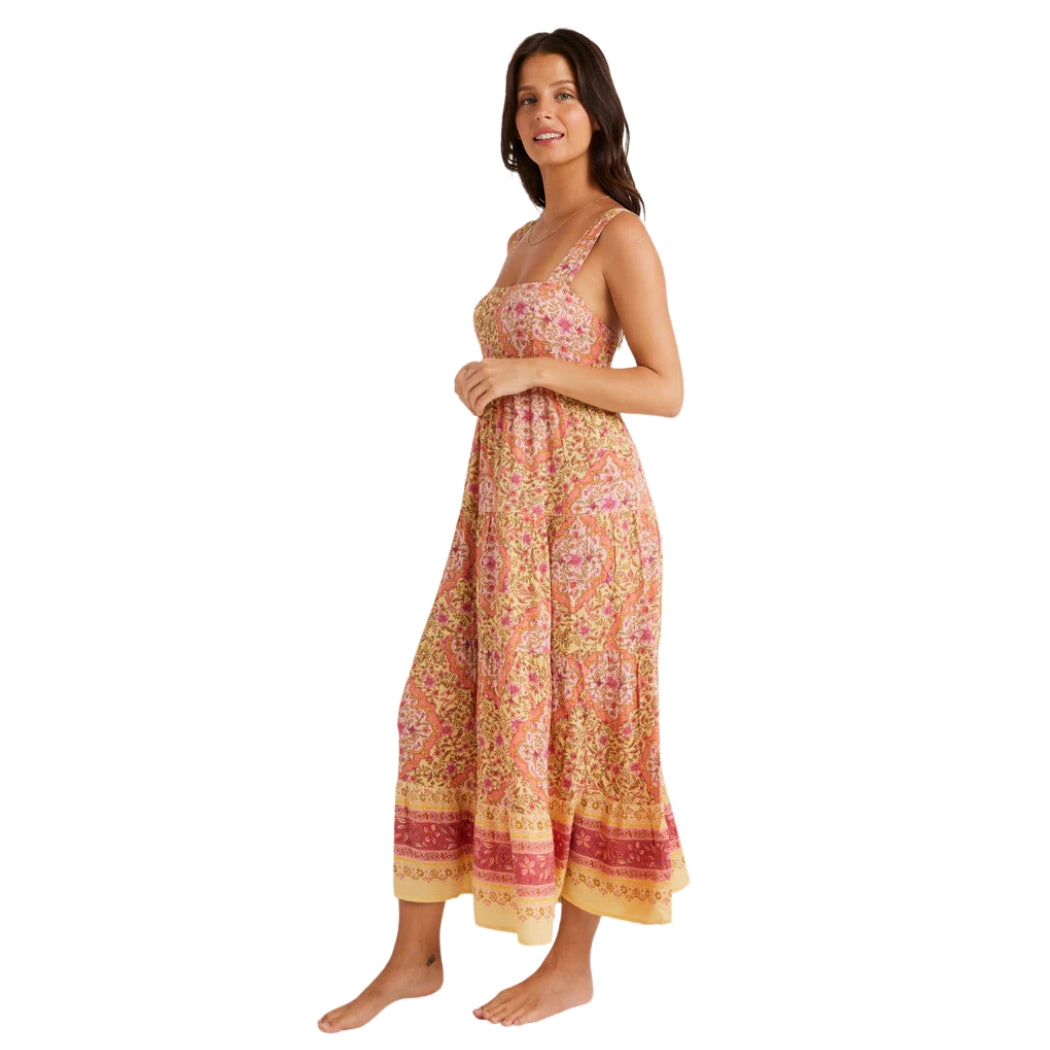 Billabong Sweet Mystic Shine Midi Dress Pale Yellow
