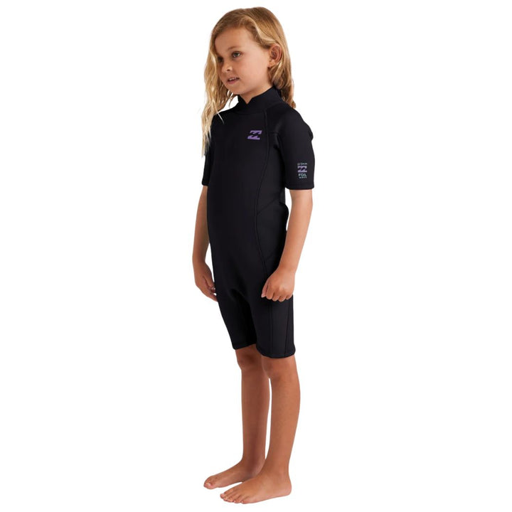 Billabong Toddler Girls 202 Foil Back Zip Springsuit Black Orchid