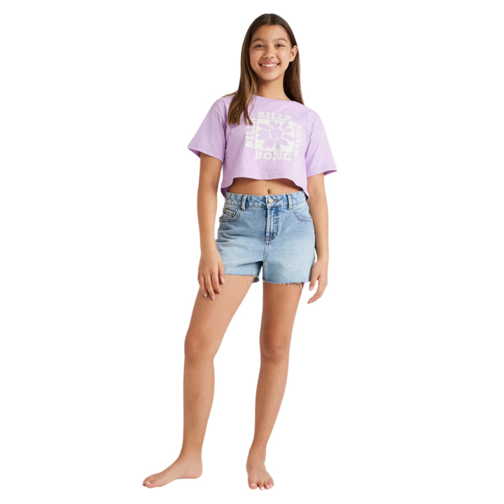 Billabong Vintage Surf True Boy Crop Tee Tulip