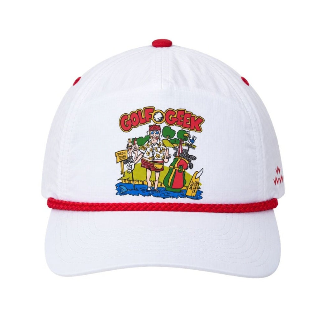 Birds Of Condor Golf Geek Cap White
