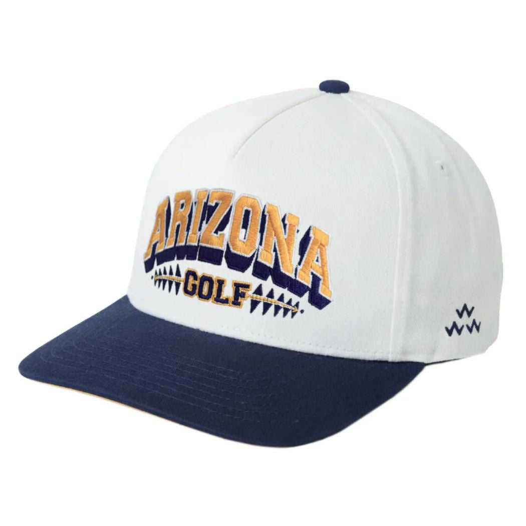 Birds of Condor Arizona Golf White Navy Snapback Cap