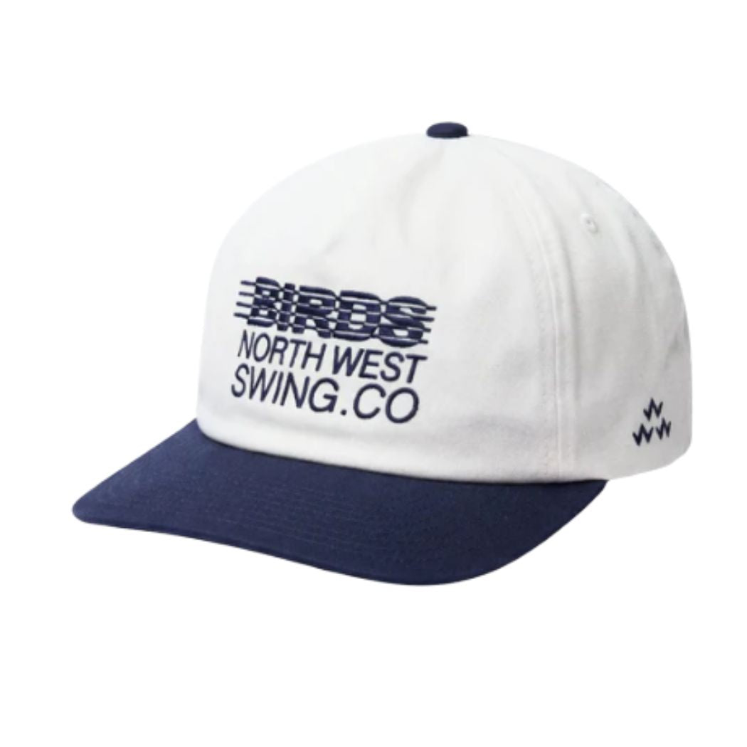 Birds of Condor Swing Co Snapback Cap White Navy