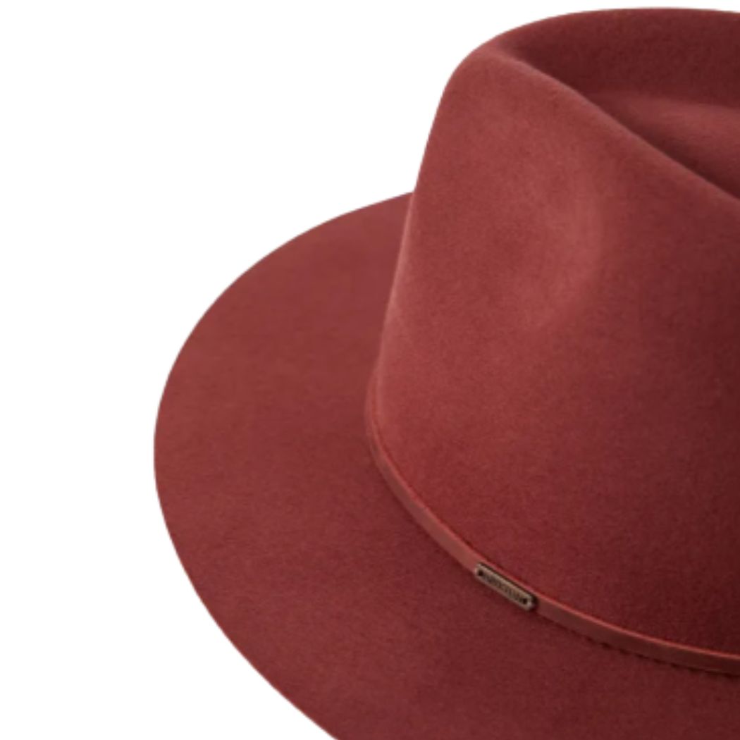 Brixton Wesley Fedora Dark Brick