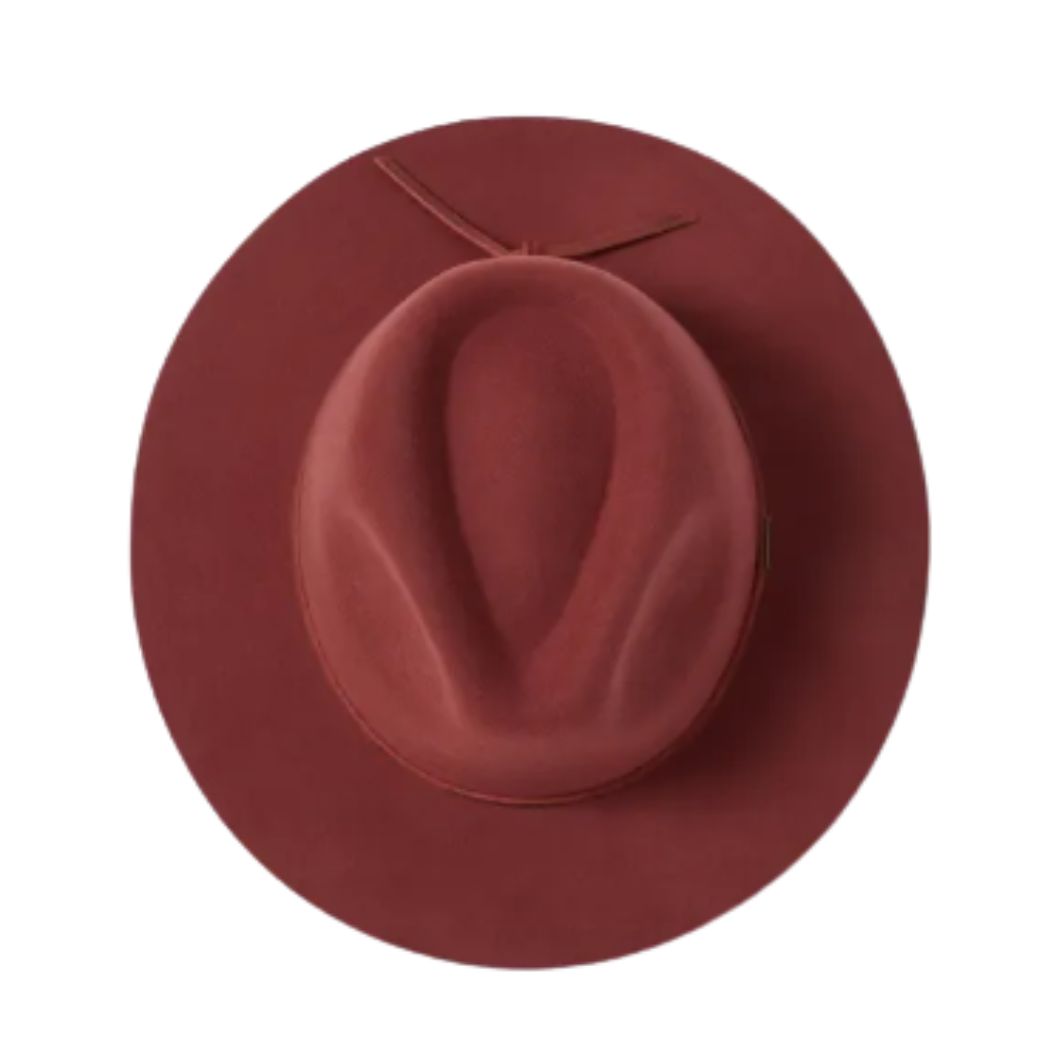 Brixton Wesley Fedora Dark Brick