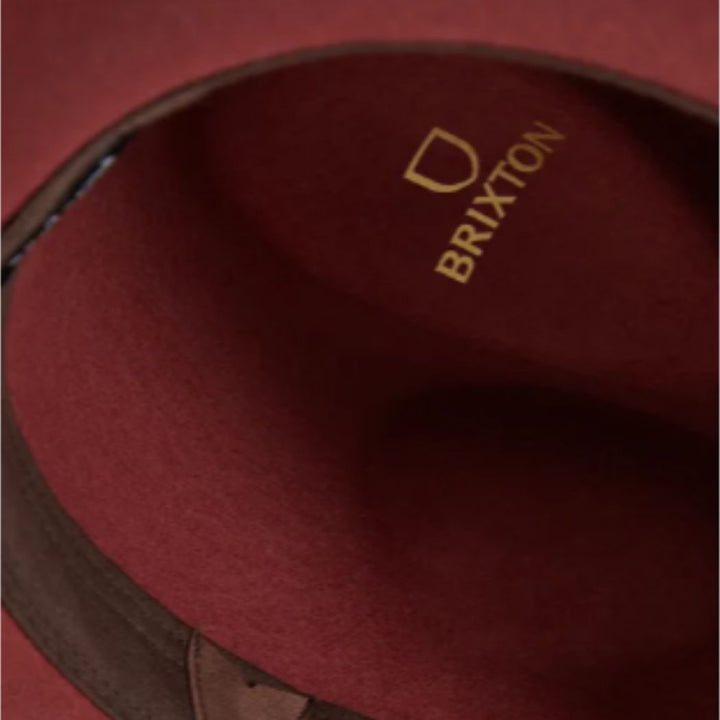 Brixton Wesley Fedora Dark Brick