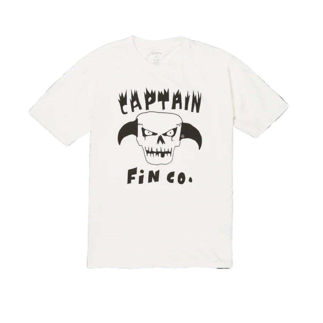 Captain Fin Twin Fin Skull Tee Vintage White