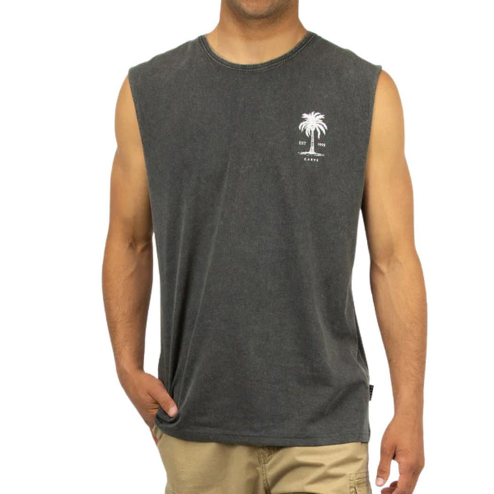 Carve Areca Mens Muscle Top Charcoal