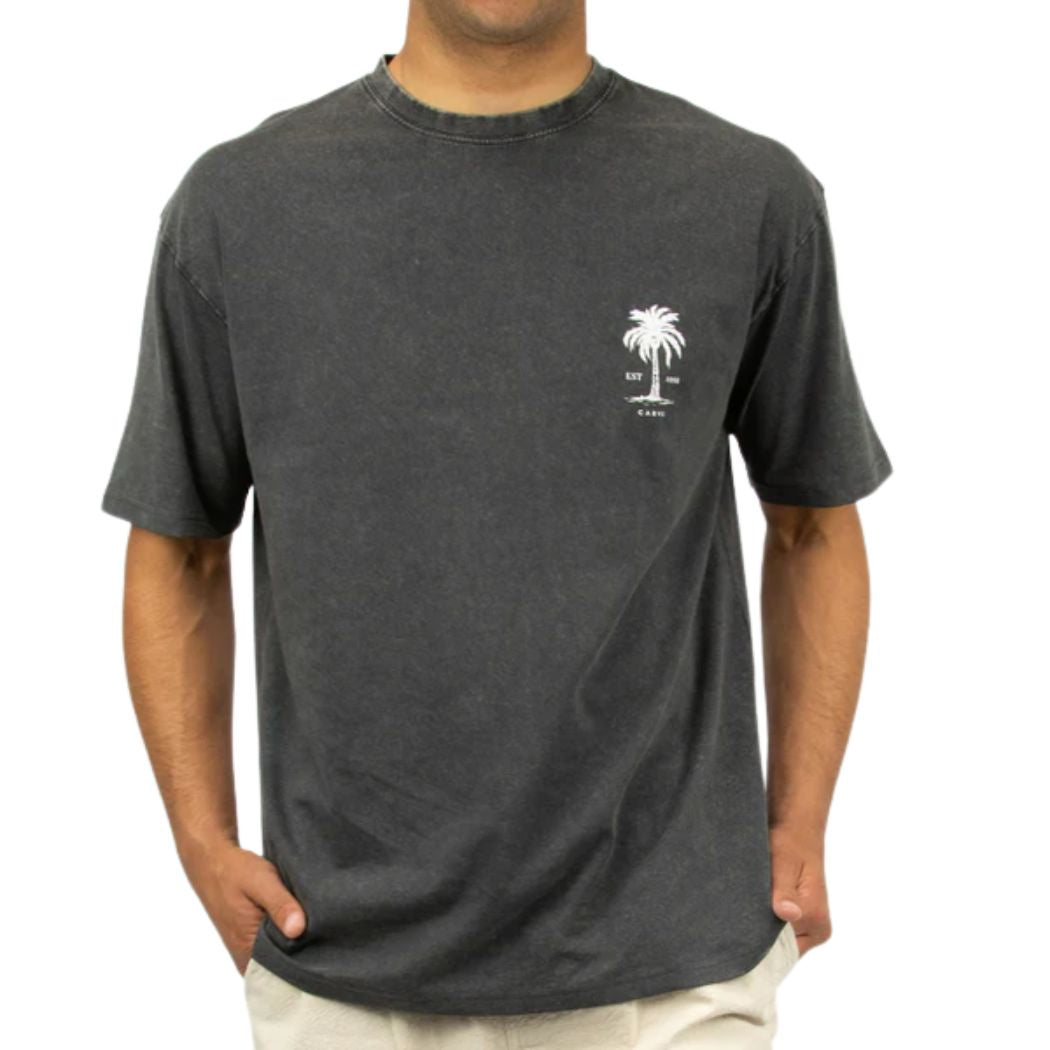 Carve Areca Mens Oversized Tee Charcoal