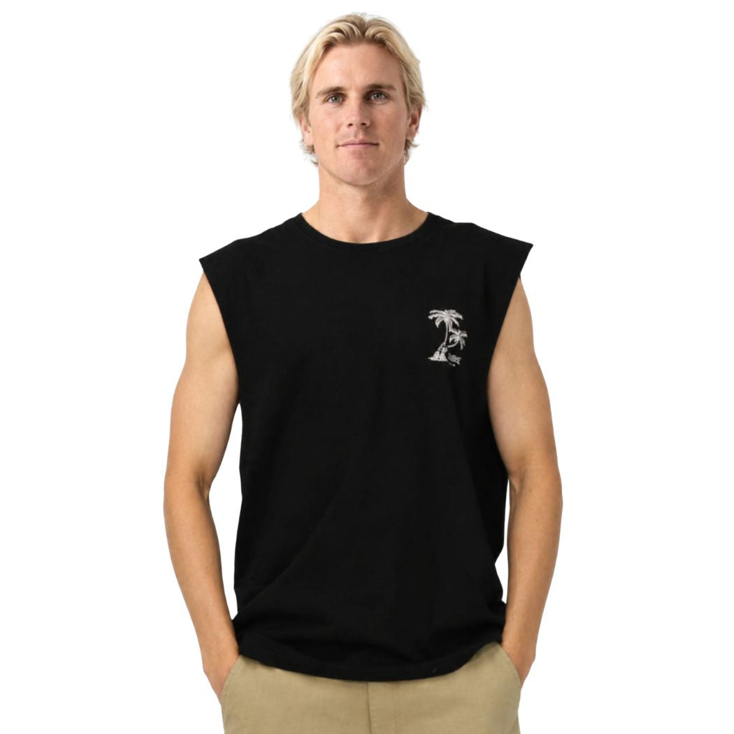 Carve Avoca Muscle Top Black