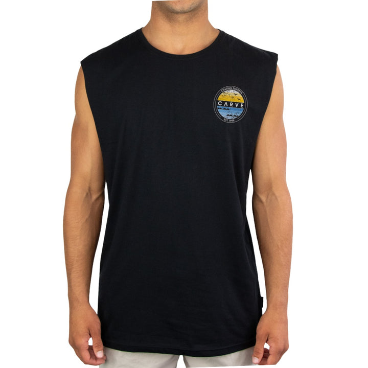 Carve Chasing Sunsets Muscle Tee Black 