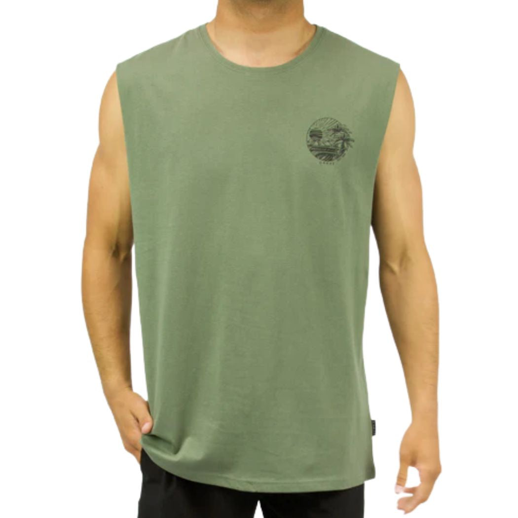 Carve Eventide Boys Muscle Moss Green