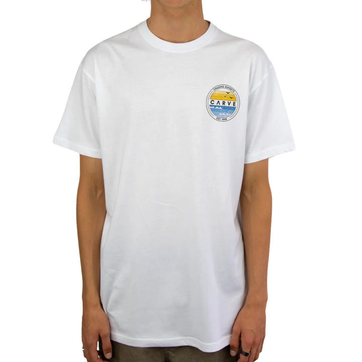 Carve Horizon Mens Tee White