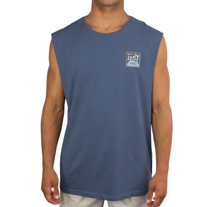 Carve Palm Island Mens Muscle Moonlight Blue