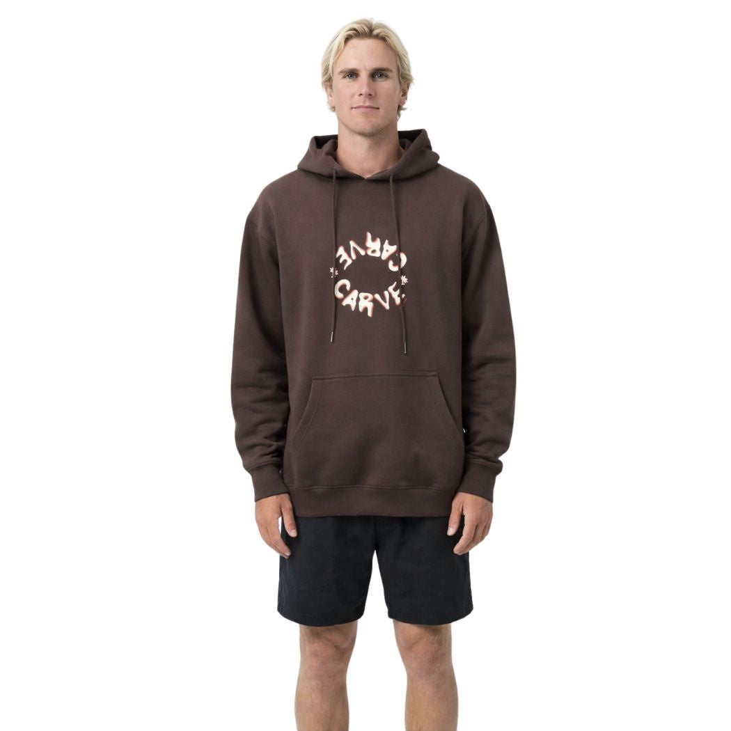Carve Parker Mens Hoodie Chocolate