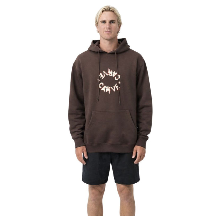 Carve Parker Mens Hoodie Chocolate